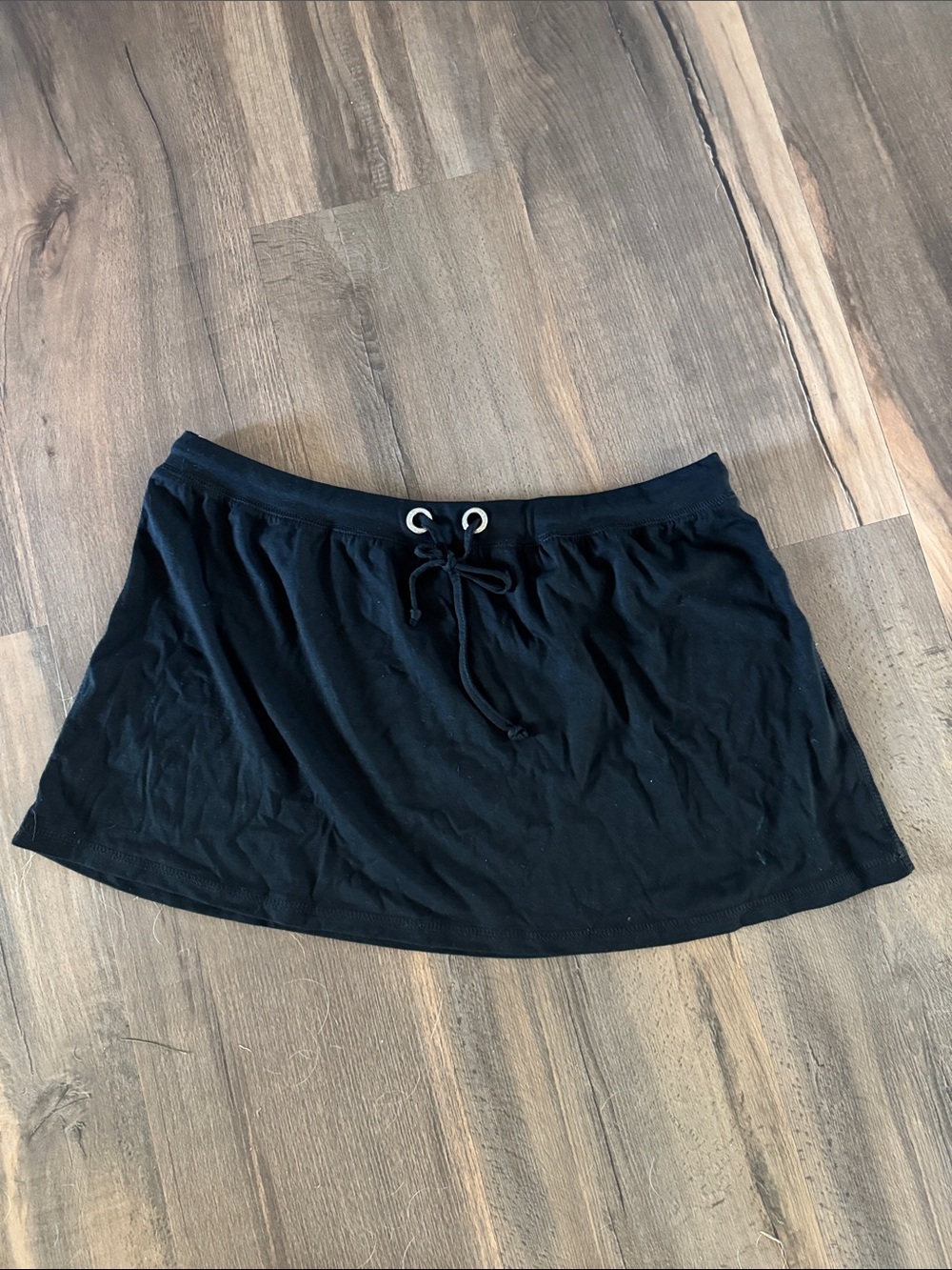 Venus - Black Drawstring Casual Women’s swim skirt cover up